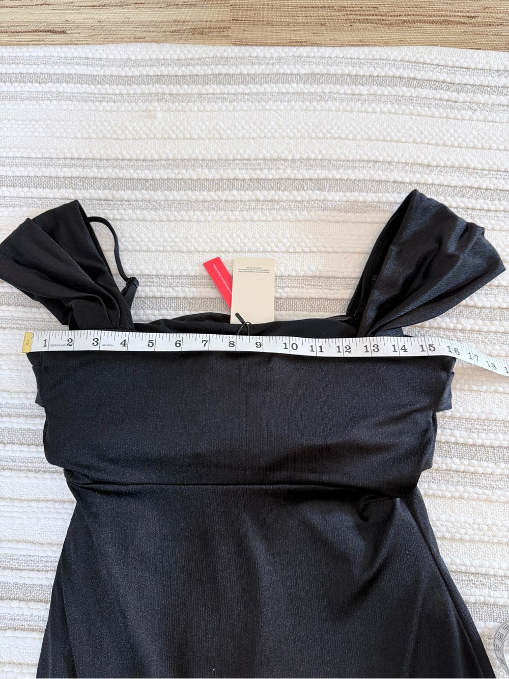 Popilush Metallic Shapewear Maxi Dress Off Shoulder Ruched High Slit Black L - Picture 12 of 16